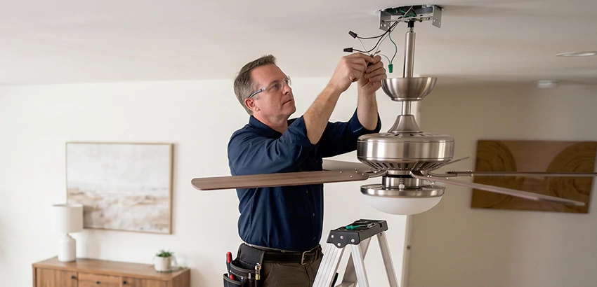 Ceiling Fan Light and Switch Repair in Arlington