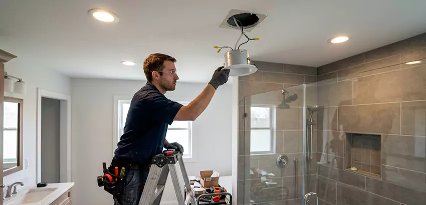 Bathroom and Shower Recessed Lighting Installation in Arlington